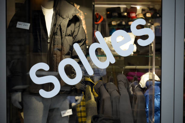 istock view of sales posters on shop windows 1368356444