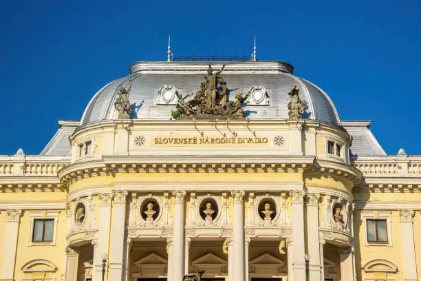 Photo of The main facade of Old National Theater in Bratislava, Slovakia