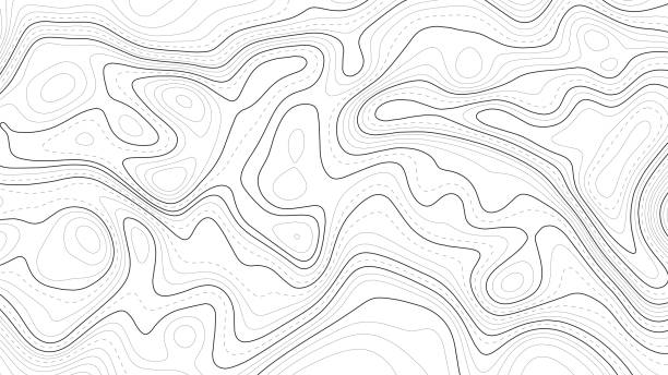 Topographic map background. Geographic line map with elevation assignments. Contour background geographic grid. Topographic map background. Geographic line map with elevation assignments. topology stock illustrations