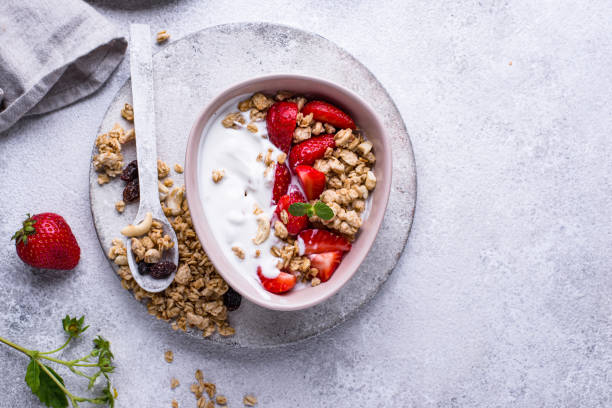 istock Granola with Greek yogurt and strawberry 1368365145
