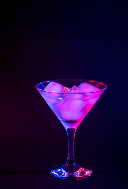 istock Martini cocktail in trendy neon light 1368365252