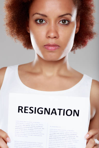 istock Serious young Black woman tendering her resignation 1368365492