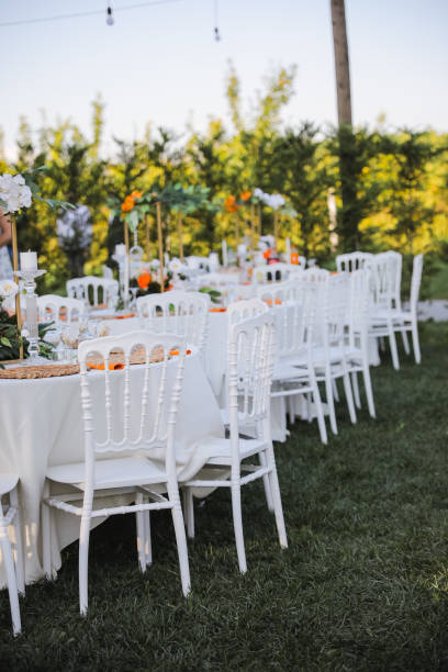 istock table decoration with white chair and wicker base 1368367857