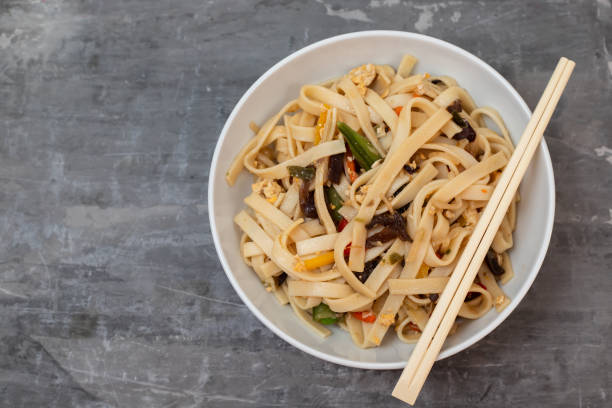 istock boiled noodle Udon with vegetables on ceramic bowl 1368369805