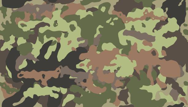 Forest camouflage vector print vector art illustration
