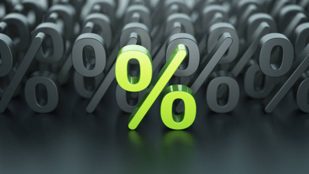 istock Green percent symbol 1368373587
