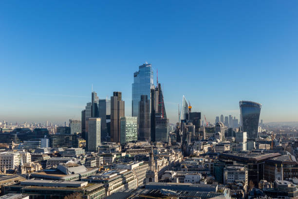 London Skyline London Skyline from St Paul's Cathedral central london skyline stock pictures, royalty-free photos & images