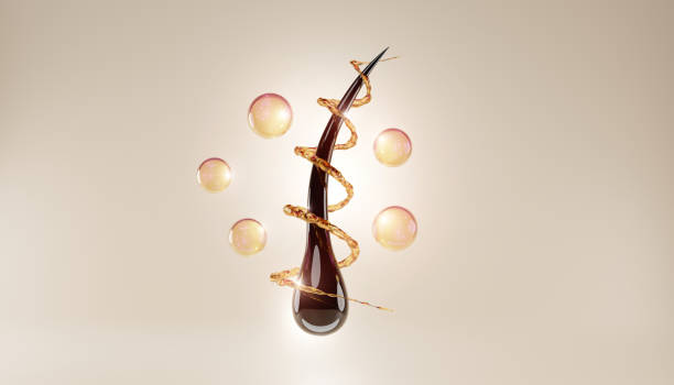 nutre el cabello con champú o suero. - pelo fotografías e imágenes de stock