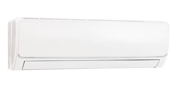 istock Air conditioner isolated on white background 1368380887