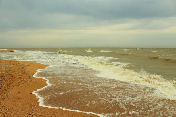 Storm on the sea. Background. landscape.