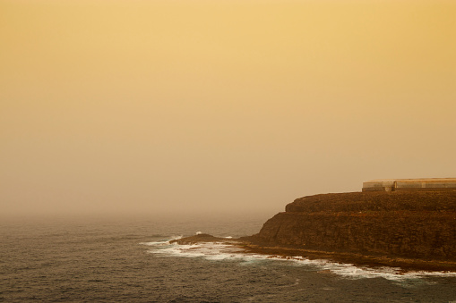 La calima tras sus paso por la isla de Gran Canaria, España photo