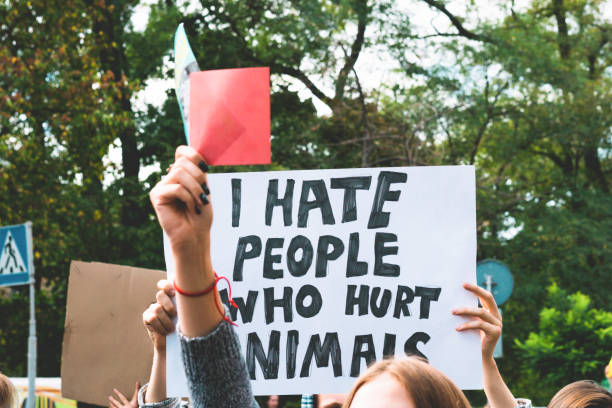 istock Human holds banner 