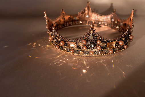 Old style, vintage crown. Symbol of authority, power and wealth.