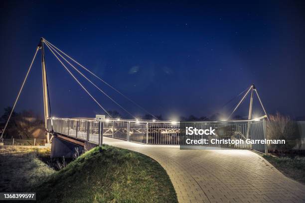 Walk On The Bridge Stock Photo - Download Image Now - Meppen, Color Image, Emsland