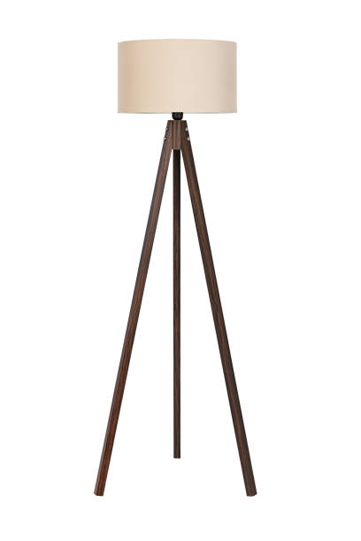 lámpara de pie moderna - floor lamp lamp lamp shade contemporary fotografías e imágenes de stock