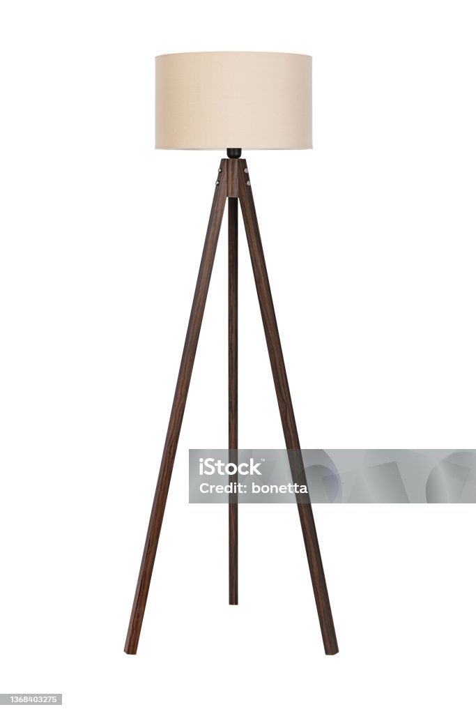 Modern floor lamp Modern floor lamp isolated on white background(with clipping path) Electric Lamp Stock Photo