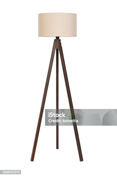 Modern Floor Lamp Stock Photo - Download Image Now - Electric Lamp, Floor Lamp, White Background