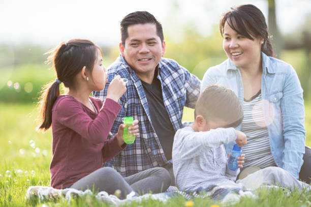 istock Filipino Family Playing with Bubbles 1368410692