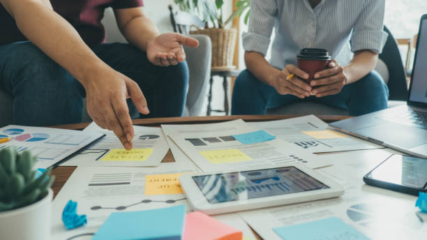 istock Start up partners are discussing the ideas for new strategy of development. 1368412613