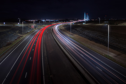Speeding lights on motorway