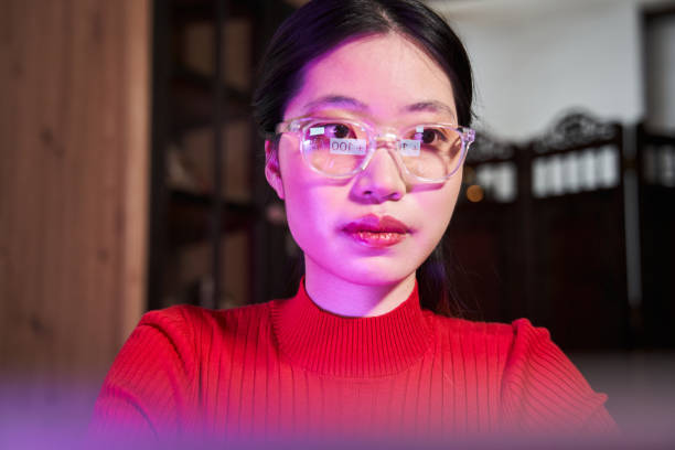 istock Brunette asian woman browsing at the prohibited sites 1368416046