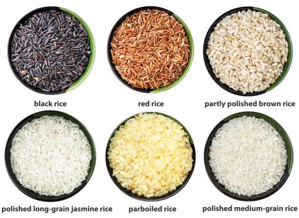 istock set of various rices in bowls with names isolated 1368420323
