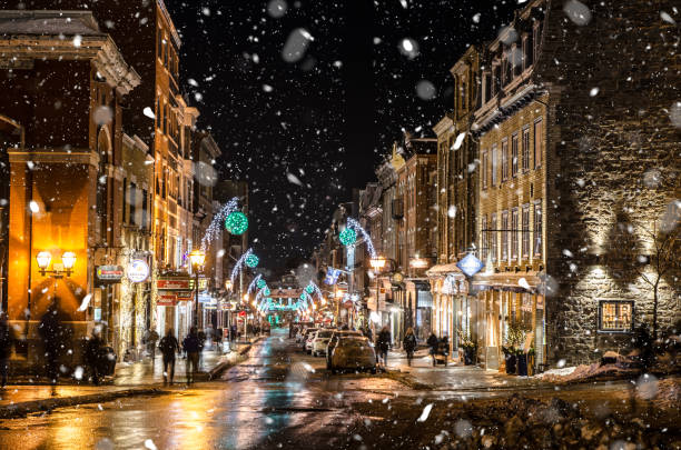 istock St-John street during winter night 1368422192