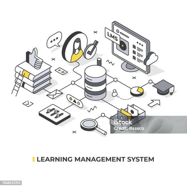Learning Management System Isometric Stock Illustration - Download ...