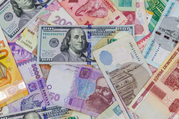 istock Business background of currencies from different countries 1368422583