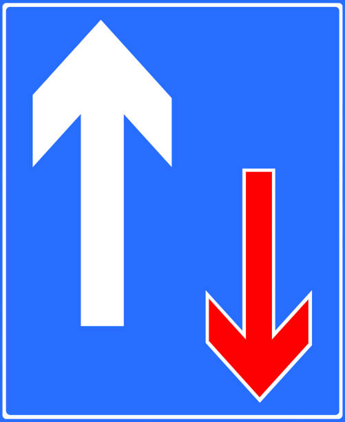 ruch ma pierwszeństwo nad nadjeżdżających pojazdów - right of way stock illustrations