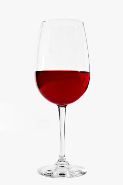 istock Red Wine in Stemmed Glass over white backdrop 1368429429