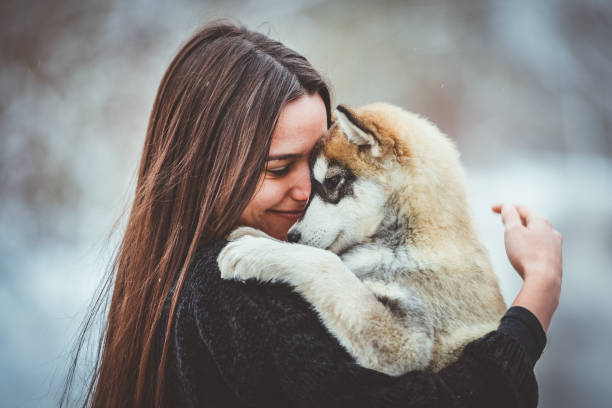 cheerful woman winter landscape walk friendship Lifestyle. High quality photo