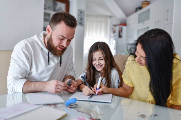 istock Parents Helping Child Daughter With Homework 1368431750