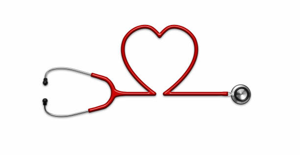 istock Red stethoscope in shape of heart 1368432340
