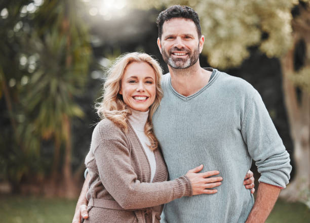 Shot of an affectionate mature couple standing outside