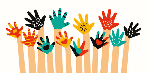 istock Colorful Painted Hands Of Little Children 1368434633