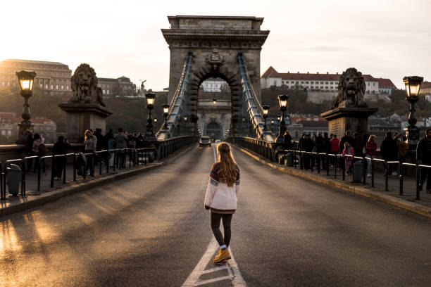 węgry - budapest chain bridge hungary palace zdjęcia i obrazy z banku zdjęć