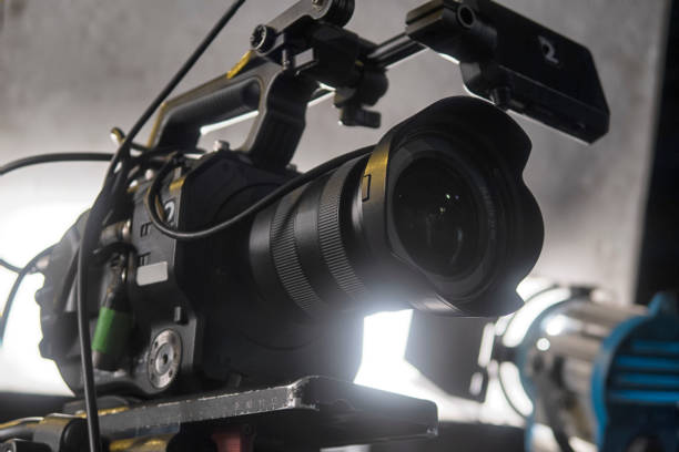 istock Professional digital video camera cinematography in the pavilion. 1368441518