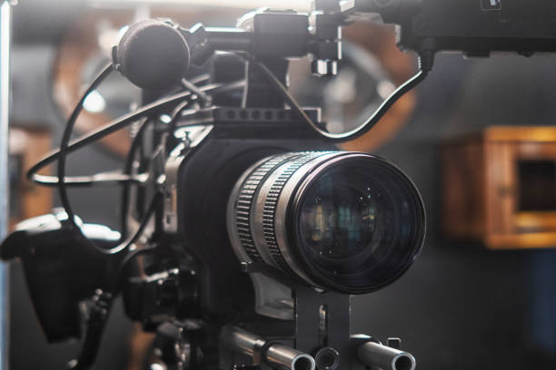 istock Professional digital video camera cinematography in the pavilion. 1368441520