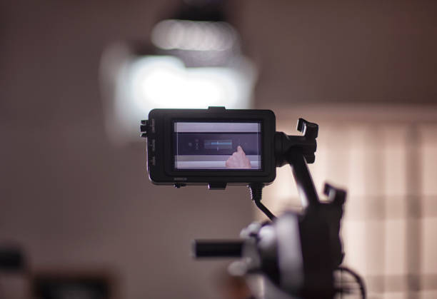 istock Professional digital video camera cinematography in the pavilion. 1368441522