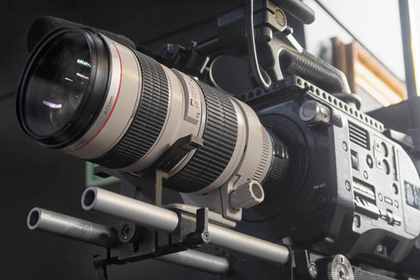 istock Professional digital video camera cinematography in the pavilion. 1368441667