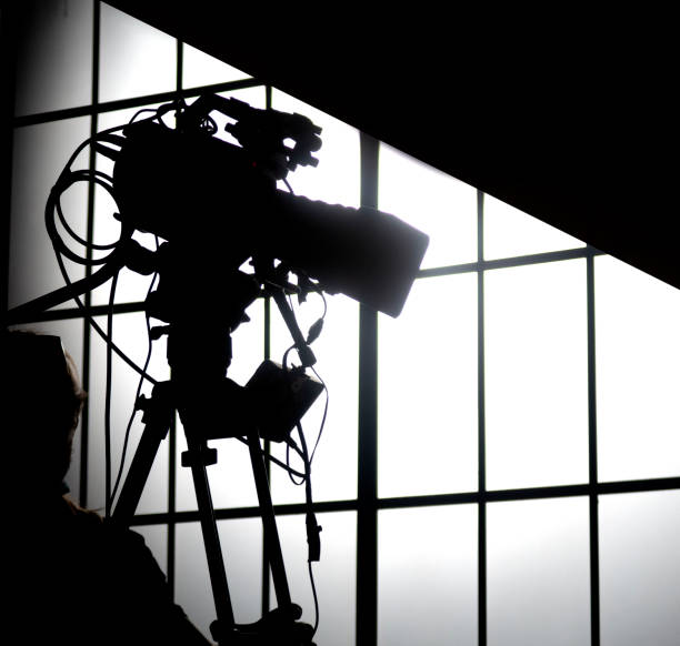 istock Professional digital video camera cinematography in the pavilion. 1368442202