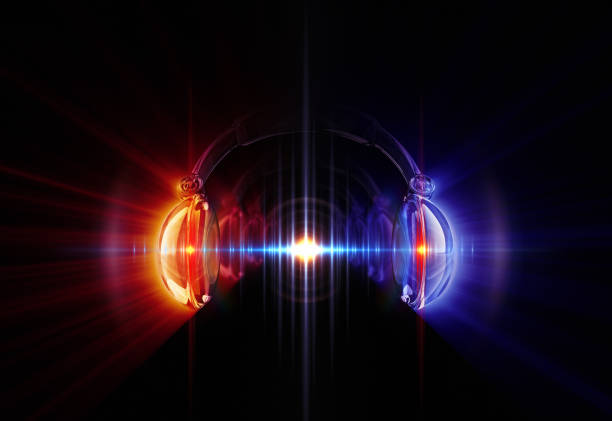 Colors of sound.  Concept. 3D render