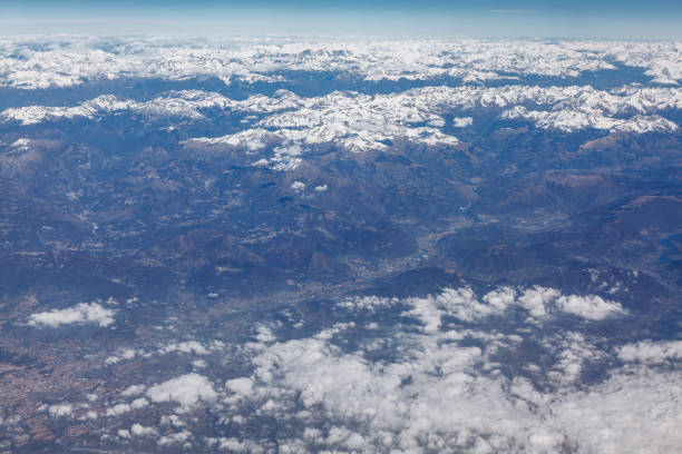 istock Aerial Alps view from the plane 1368447396