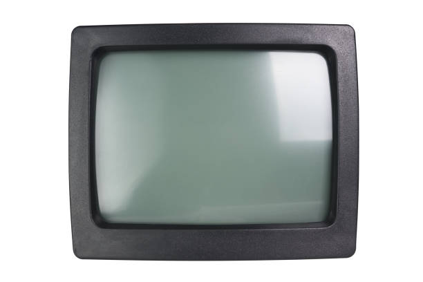 istock Old CRT computer monitor isolated on white. 1368449430