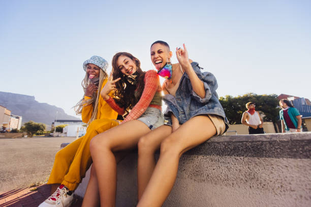 istock Girls having a good time outdoors 1368450964
