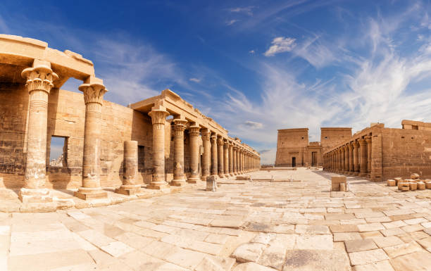istock Philae Temple courtyard panorama, Aswan, Egypt 1368452590