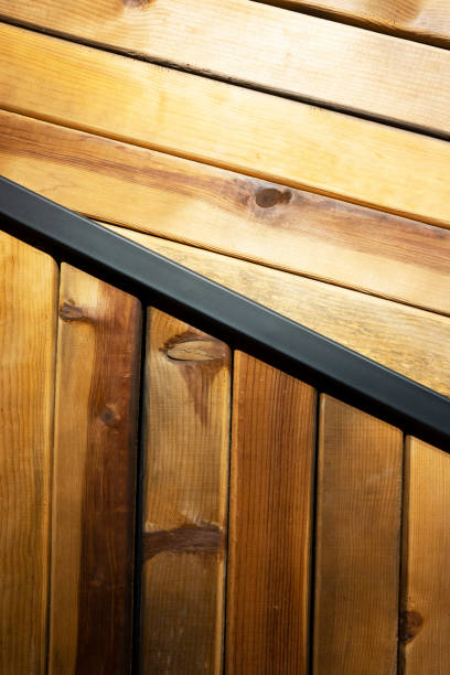 istock Wall with wooden panels 1368452602