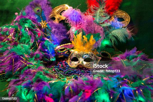 Mardi gras feathers design, Party carnival decoration celebration