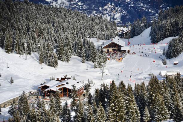 istock Courchevel ski resort view in winter 1368458829